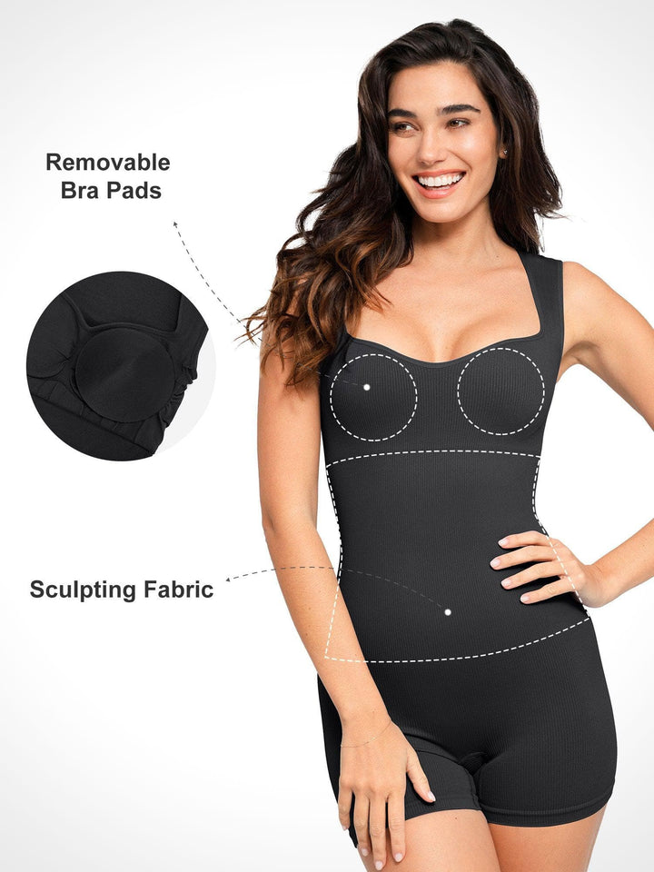 Shapewear Seamless Sweetheart Neckline Romper