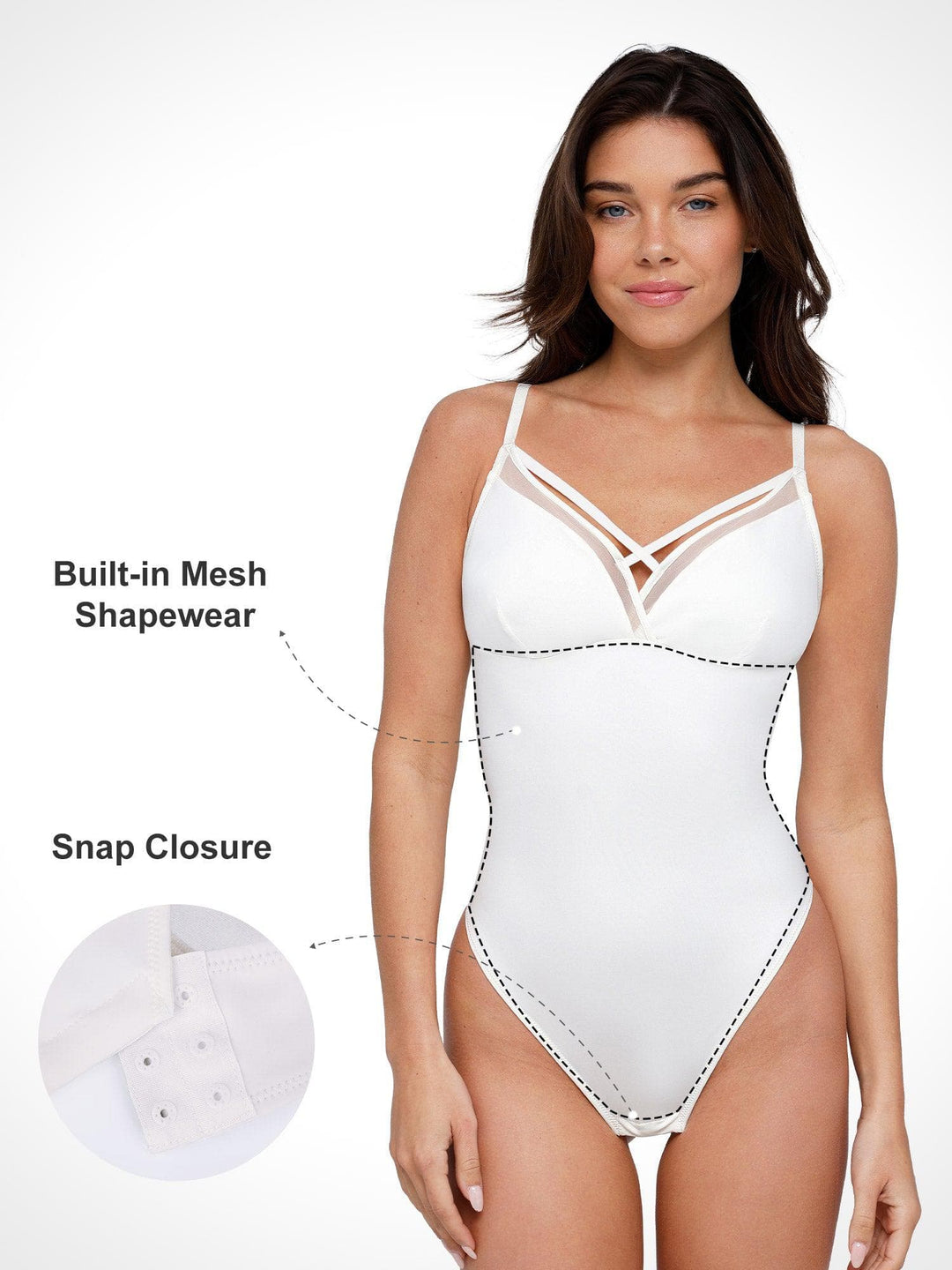 Shapewear Sheer Mesh Sleeveless Tummy Control Bodysuit