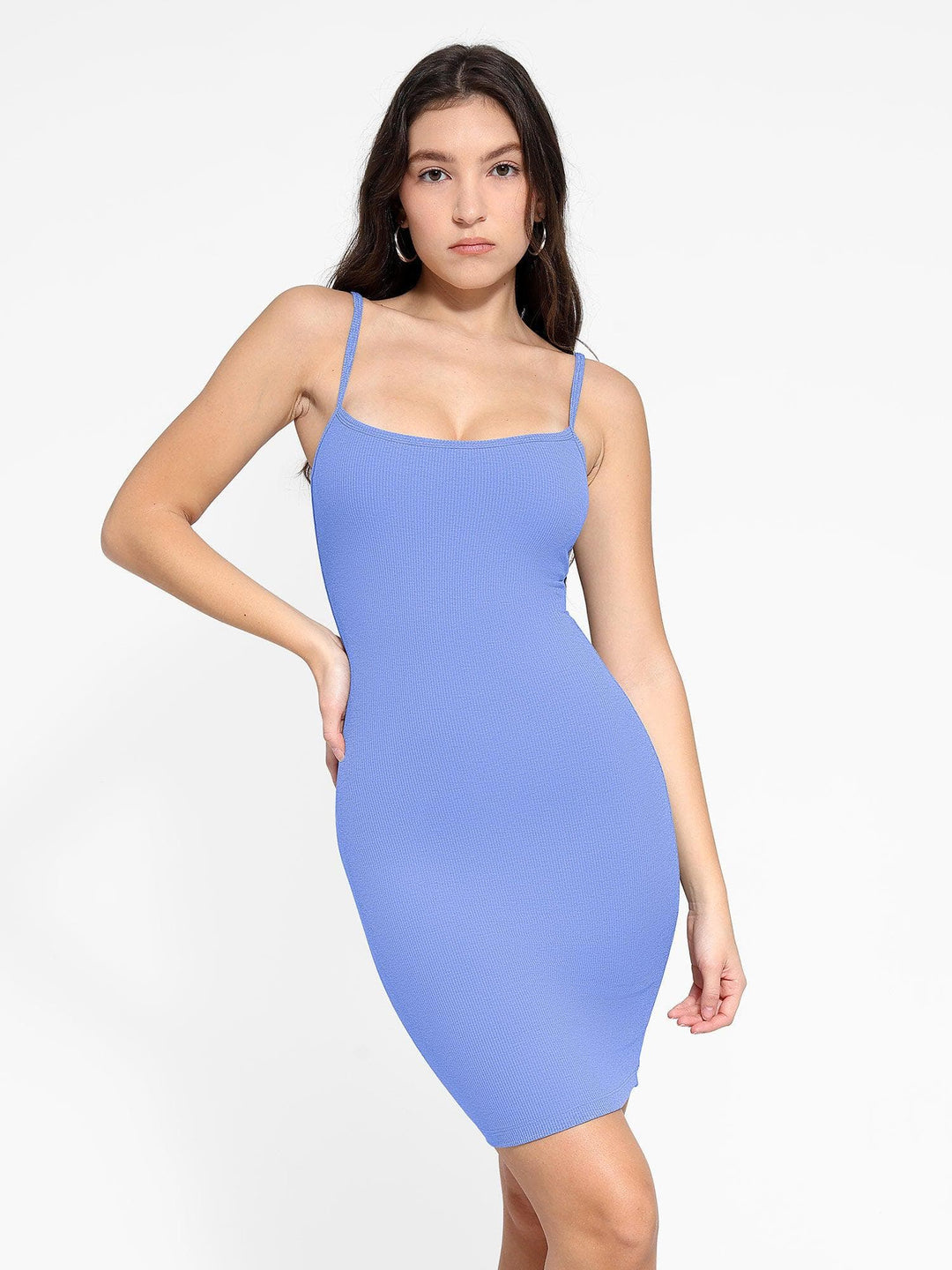 Shapewear Solid Modal Butt Lift Mini Slip Dress