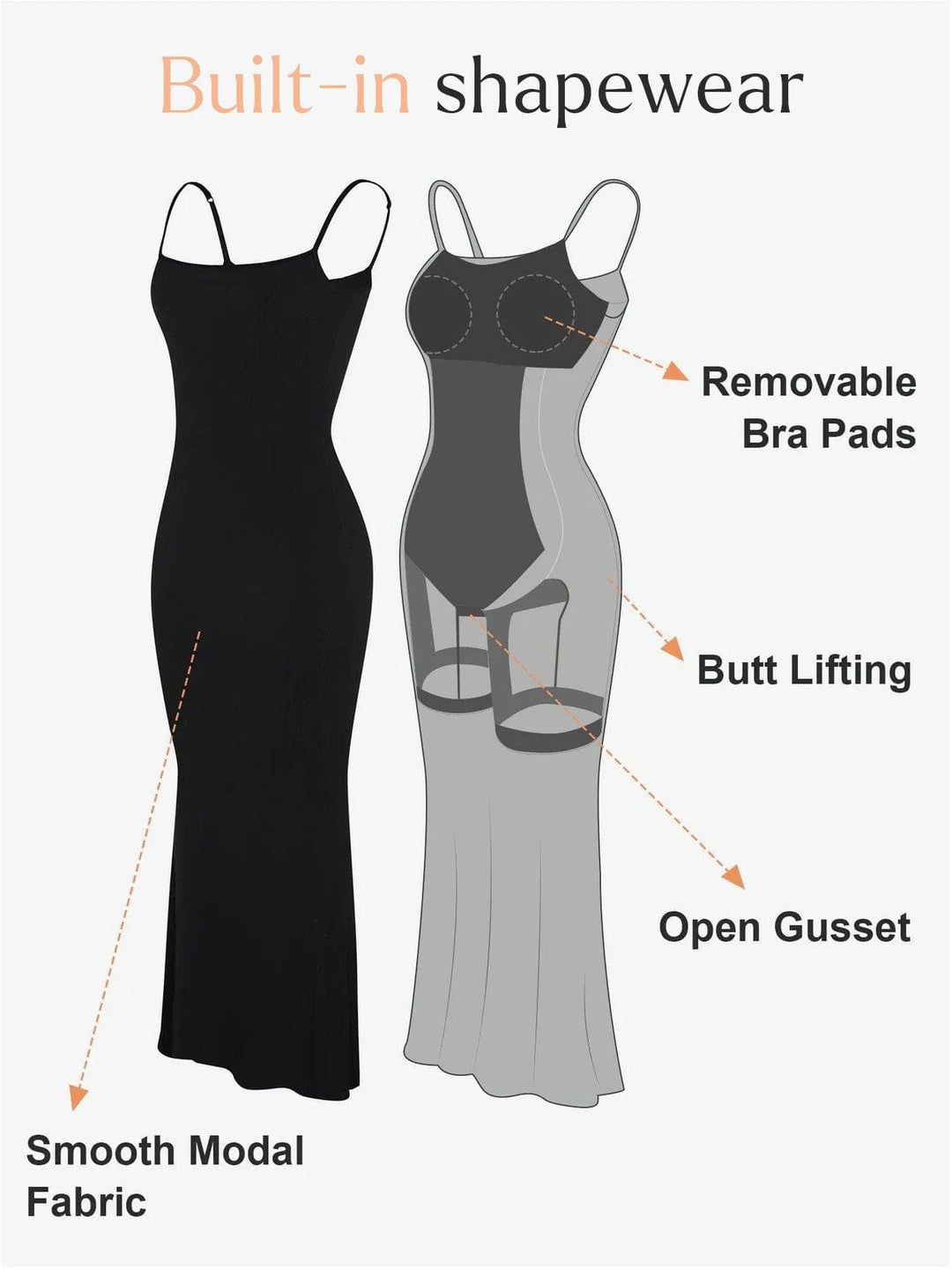 Shapewear Soft Modal Sculpting Dresses