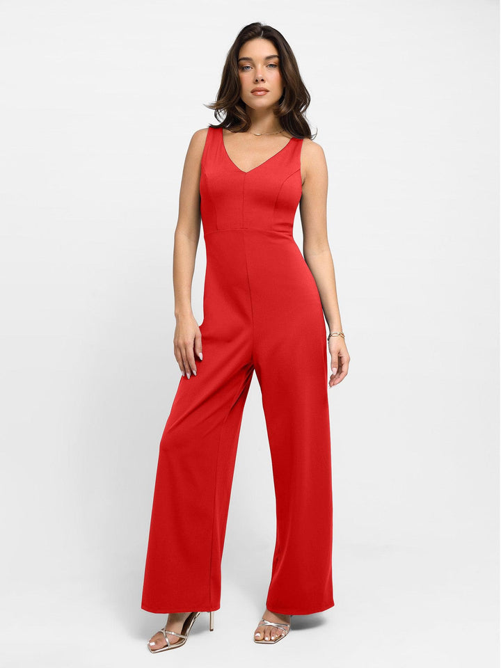 Shapewear Slimming Wide-Leg Jumpsuit