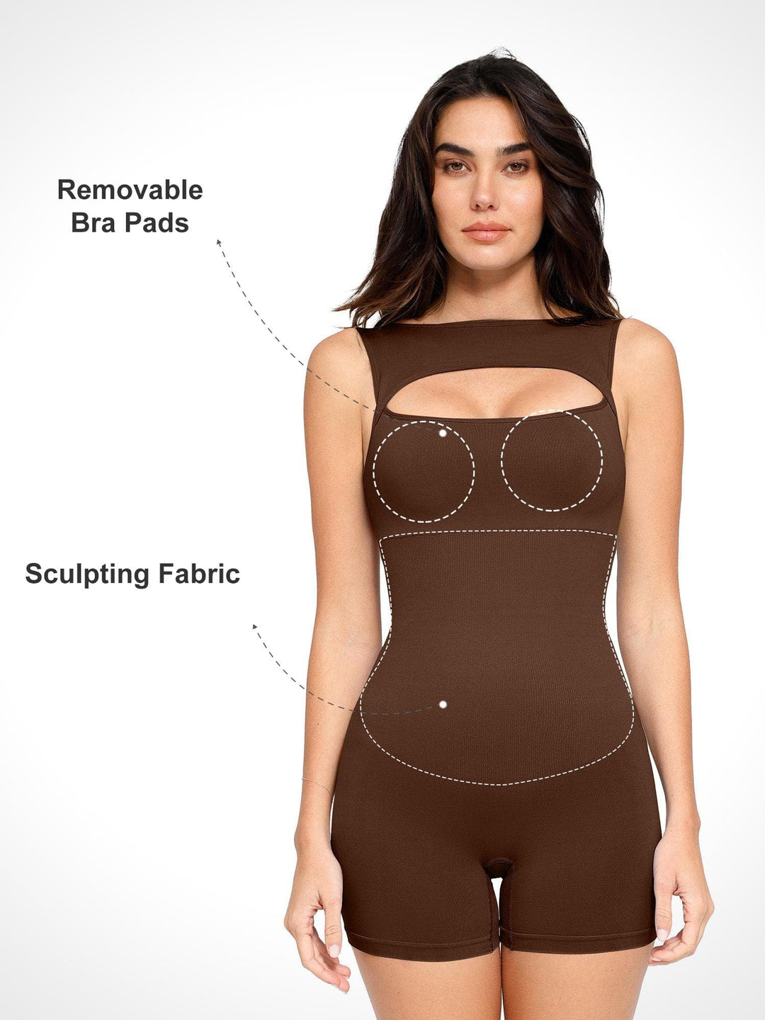 Shapewear Seamless Tummy Control Cut-Out Romper