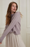 Trui met een boothals en lange mouwen - Gull Grey Lilac