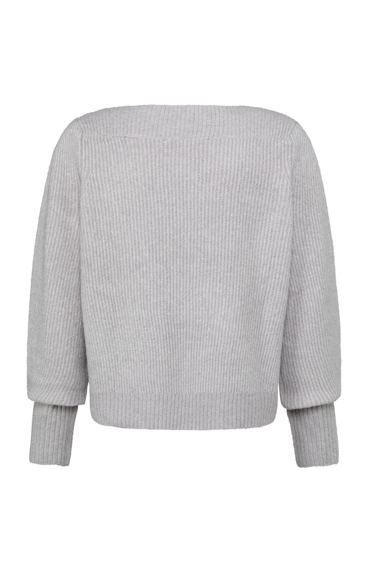 Trui met een boothals en lange mouwen - Gull Grey Lilac